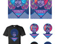 Prince Merch / poster idea. Pitched 2016 but never used (aside from a commemorative mural). Original illustrations by Samuel Ho.