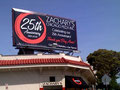 Zachary's Pizza 25th Anniversary billboard