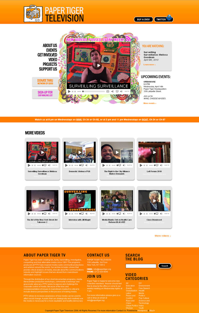 Paper Tiger TV Blog, Home