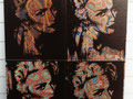 Madonna - Silkscreened Quadriptych on paisley paper mounted on board